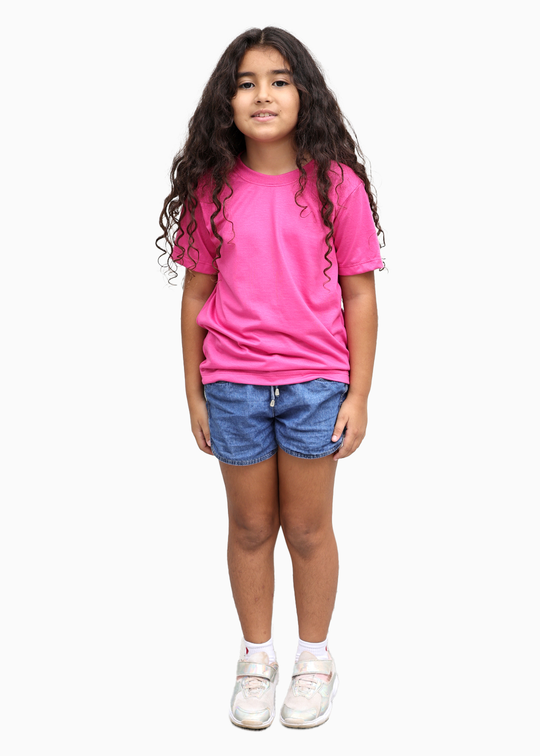 Camiseta Feminina Básica Rosa Algodão