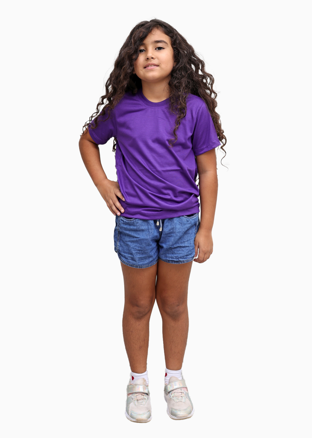 Camiseta Feminina Básica Roxo Algodão