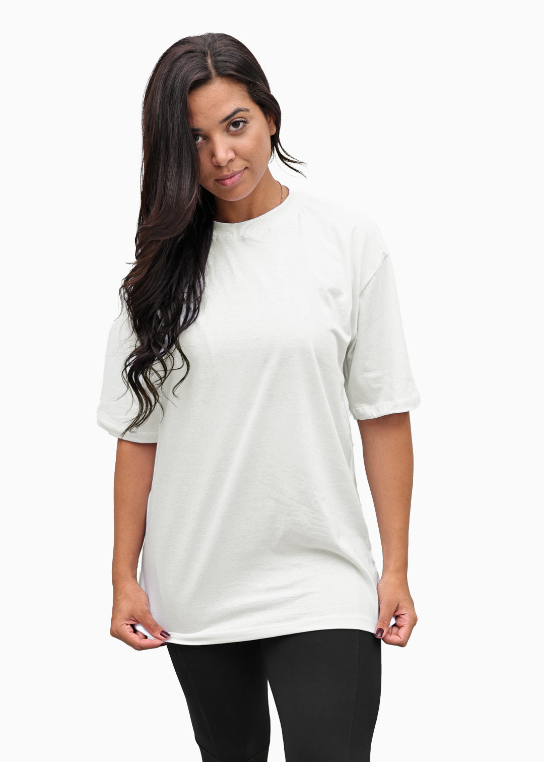 Camiseta Feminina Over Off White Algodão