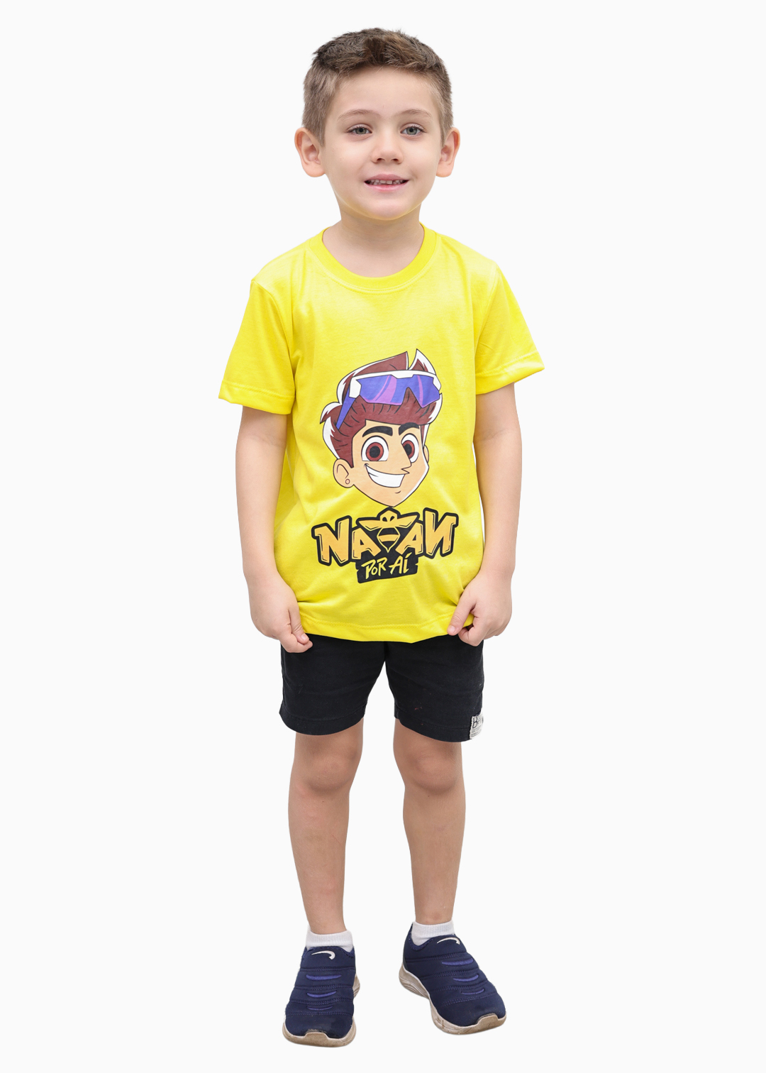 Camiseta Infantil Básica Amarelo Natan Algodão
