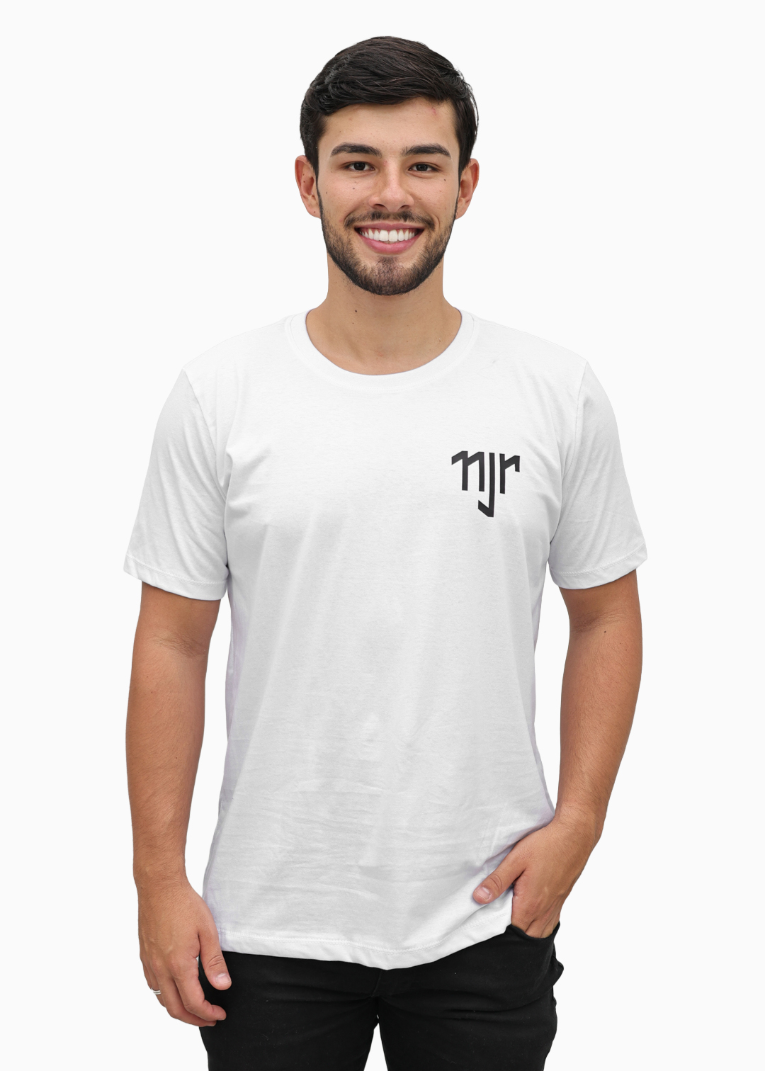 Camiseta Masculina Básica Branco Neymar Junior Algodão