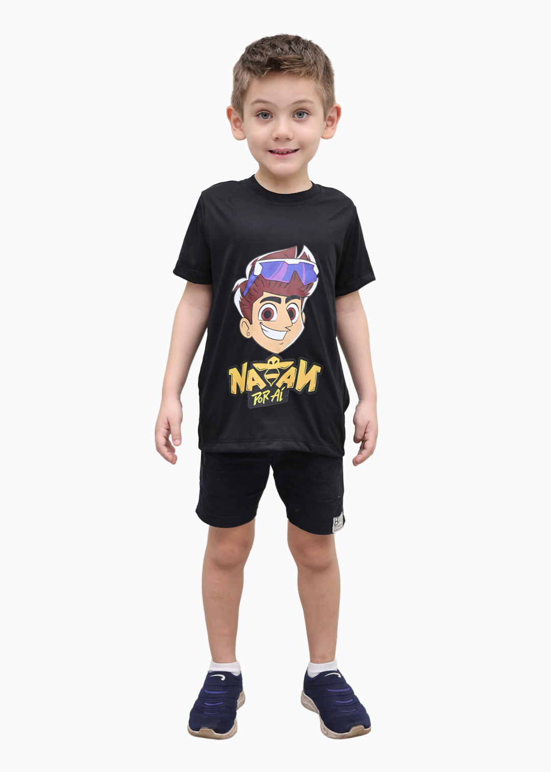 Camiseta Infantil Básica Preto Natan Algodão