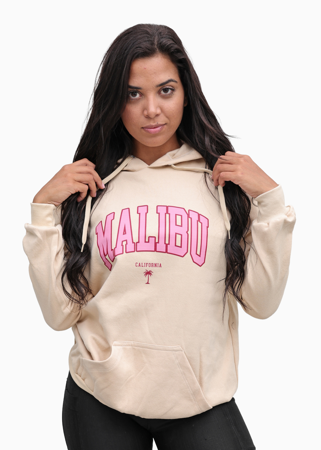 Moletom Feminino Canguru Caqui Malibu Algodão