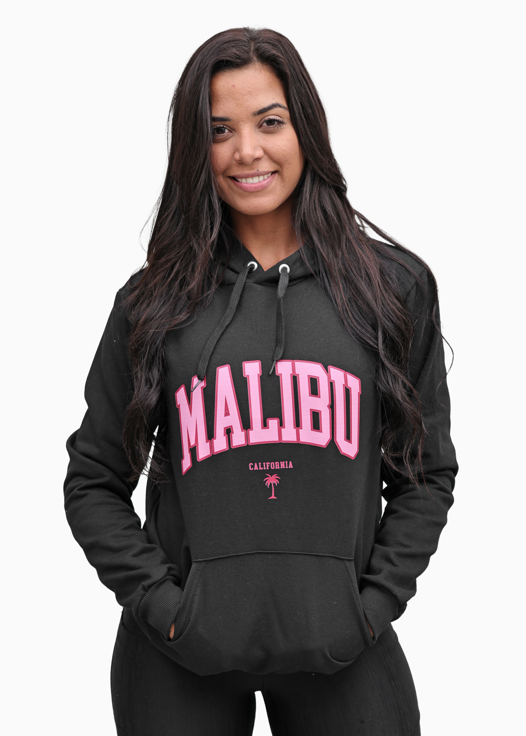 Moletom Feminino Canguru Preto Malibu Algodão